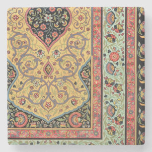 Perzische decoratie, bord XXV uit 'Polychrome Orn' Stenen Onderzetter