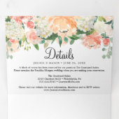 Perzische Floral Wedding Tri-Fold Uitnodigingen (Binnenzijde eerst)