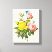 Perzische Gele Rozenthee Rozen van Redoute Canvas Afdruk (Voorkant)