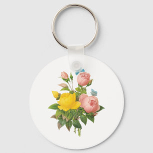 Perzische Gele Rozenthee Rozen van Redoute Sleutelhanger