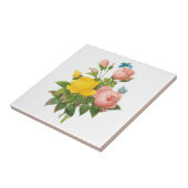 Perzische Gele Rozenthee Rozen van Redoute Tegeltje (Zijkant)