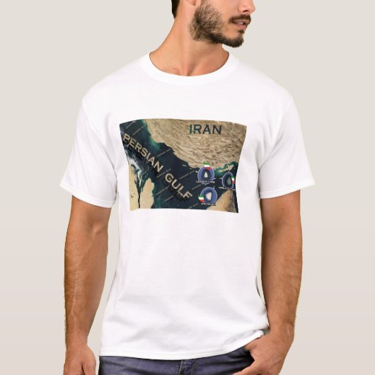 Perzische golf - Drie Iraanse eilanden T-shirt (Voorkant)