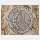 PERZISCHE GOLF VETERAAN MEDAILLE Fleece Deken (Voorkant (Horizontaal))