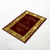 Perzische grens bruiloft Folie Uitnodiging (Gedraaid)