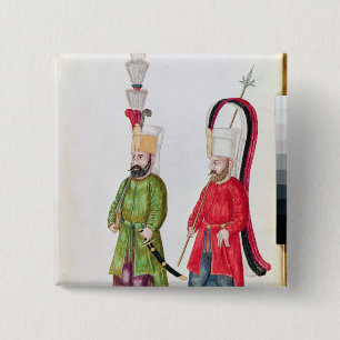 Perzische Janissaries, 1513 Vierkante Button 5,1 Cm