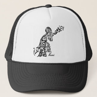 Perzische kalligrafie van Rumi Poem "Oud Man" Trucker Pet