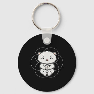 Perzische Kat Anime Kitten Dyslexie Bewustzijn Sleutelhanger