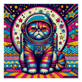 PERZISCHE KAT-ASTRONAUT 6 PERFECT POSTER