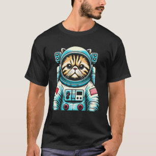 Perzische kat astronaut ruimtepak t-shirt