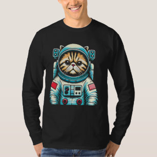 Perzische kat astronaut ruimtepak t-shirt