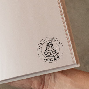 Perzische kat, boek uit de bibliotheek van 	rubberstempel