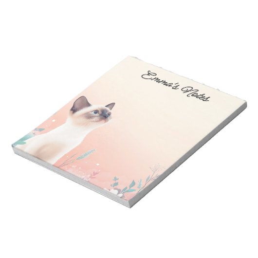 Perzische kat gepersonaliseerd notitieblok (Gedraaid)