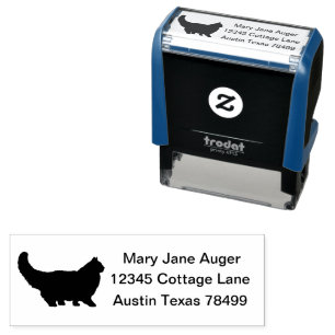 Perzische kat gepersonaliseerd  zelfinktende stempel