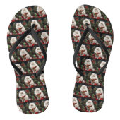 Perzische Kat in Sneeuw Kerstmis Teenslippers (Voetbed)