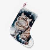 Perzische Kat Kerstmis Stocking Kleine Kerstsok (Voorkant (Hangend))