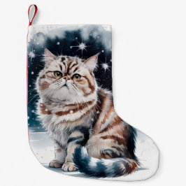 Perzische Kat Kerstmis Stocking Kleine Kerstsok