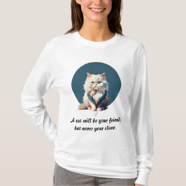 Perzische kat Kleurrijke spatten Verf Abstracte Ku T-shirt
