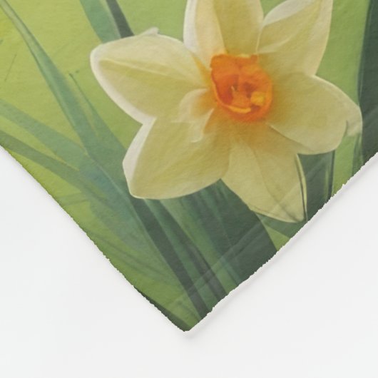 Perzische kat lente bloemen schilderen fleece deken (Hoek)