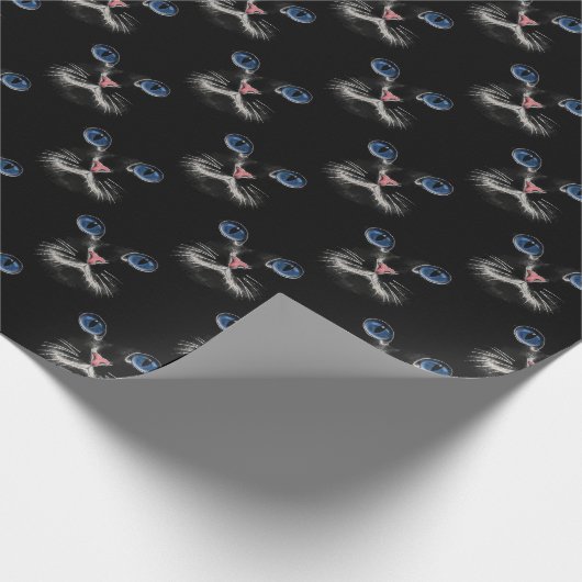 Perzische kat met blauwe ogen cadeaupapier (Hoek)