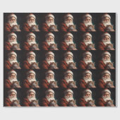 Perzische Kat Met Sinterklaas Feestelijke Kerstmis Cadeaupapier (Vlak)