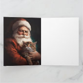 Perzische Kat Met Sinterklaas Feestelijke Kerstmis Kaart (Binnen)