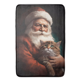 Perzische kat met Sinterklaas Festive Kerstmis Badmat