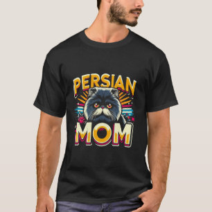 Perzische Kat Moeder Kat Ontwerp voor Ras Dier Hui T-shirt