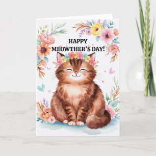 Perzische kat Moederdag van Cat Funny Schattige Ka Feestdagen Kaart