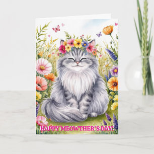 Perzische kat Moederdag Van kat Grappige Moppige k Feestdagen Kaart