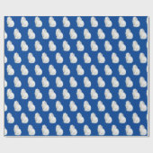 Perzische kat op blauw cadeaupapier (Vlak)