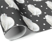 Perzische kat op Stippen Cadeaupapier (Rol Hoek)
