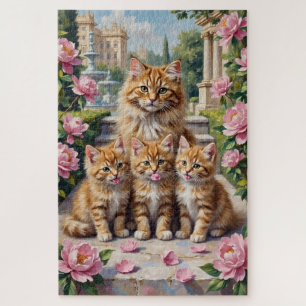 Perzische Kat Peony Palace Kunst Legpuzzel