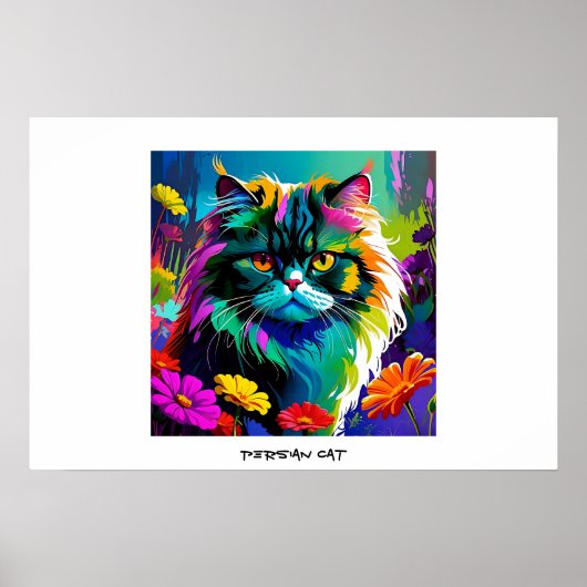Perzische kat poster (Voorkant)