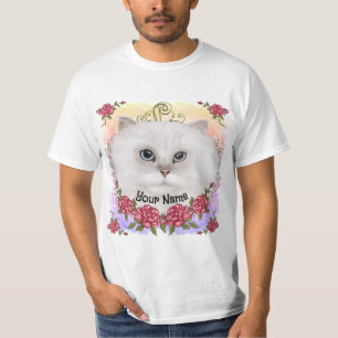Perzische Kat Rozen T-shirt