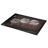 Perzische Kat Snowy Sleigh Kerstmisdecor Snijplank (Hoek)