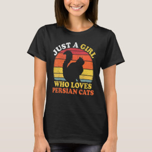 Perzische Kat  Vintage Gewoon Een Meisje Dat Van P T-shirt