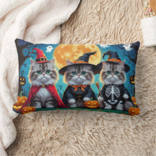 Perzische katten pompoen Halloween grappig Kussen