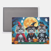 Perzische katten pompoen Halloween grappig Magneet (Voorkant / Achterkant)