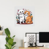 Perzische katten poster (Thuiskantoor)