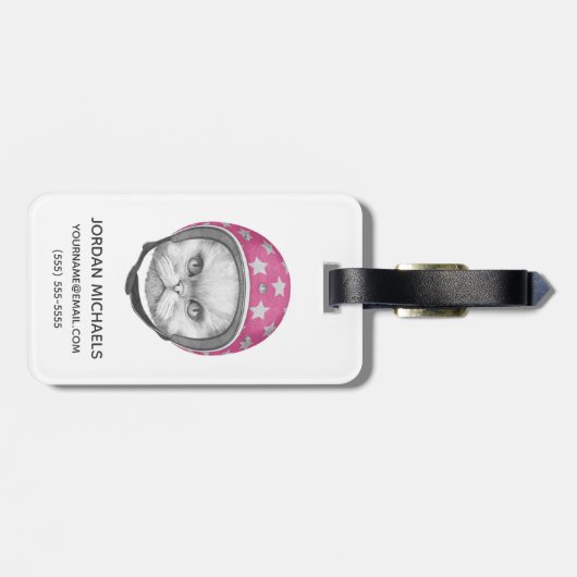 Perzische kattenrijder | Jouw namen toevoegen Bagagelabel (Achterkant horizontaal)