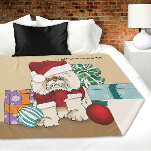 Perzische kerstkat sherpa deken