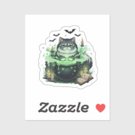 Perzische ketel – pluizige Perzische kat Halloween Sticker