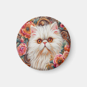 Perzische kitten bloemen, Bloemrijke verrukking Pe Magneet
