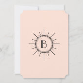  Perzische Kunst Deco Monogram sparen de Datum Save The Date (Achterkant)