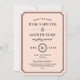  Perzische Kunst Deco Monogram sparen de Datum Save The Date
