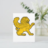 perzische leeuw briefkaart (Staand voorkant)