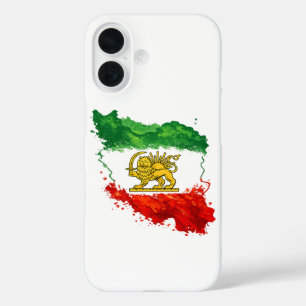 Perzische Leeuw & Zon iPhone 16 Hoesje Iran Kaar