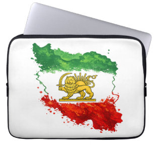 Perzische Leeuw & Zon Laptop Hoes Iran Kaart Lap