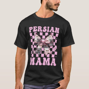 Perzische Mama Moeder Perzische Kat Moederdag Roze T-shirt