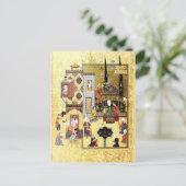 Perzische miniatuur: Solomon en Bilqis hebben een  Briefkaart (Staand voorkant)